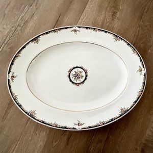 Retired Wedgwood Osborne bone china Oval Serving Platter Plate BIG 15”‎ X 11.75”
